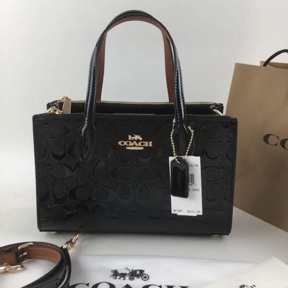 Coach Nina Small Tote Bag In Signature Leather CV400 - Picture 1 of 6